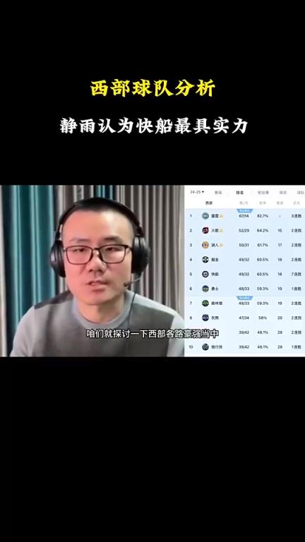 徐靜雨分析西部戰(zhàn)力：雷霆火箭湖人勇士都有短板，快船看上去最完美戰(zhàn)力最強(qiáng)
