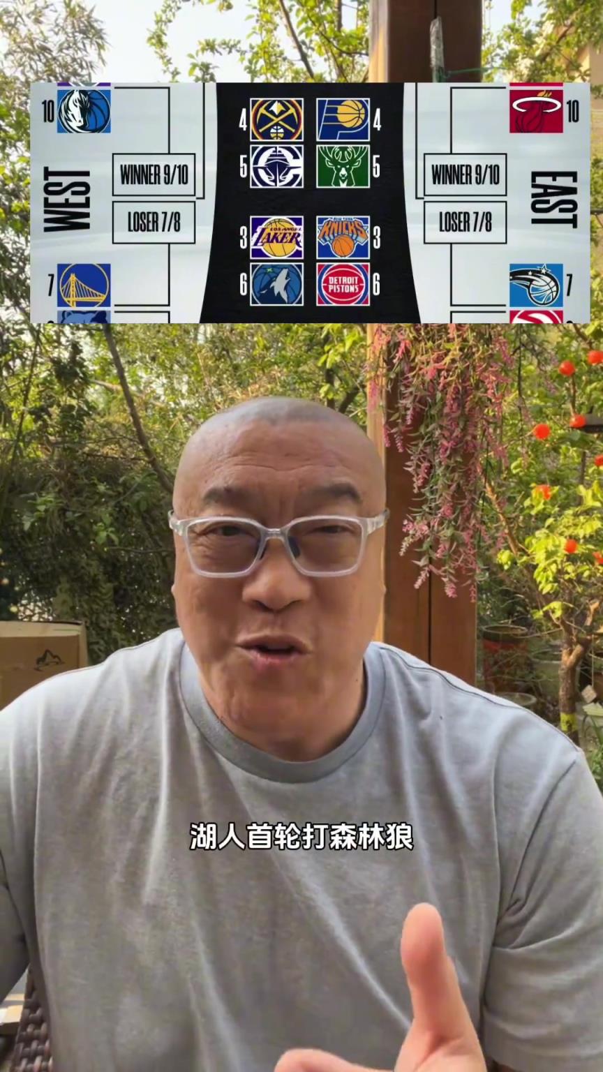 湖人打森林狼！馬?。褐灰獤|契奇像上賽季打戈貝爾那樣就行