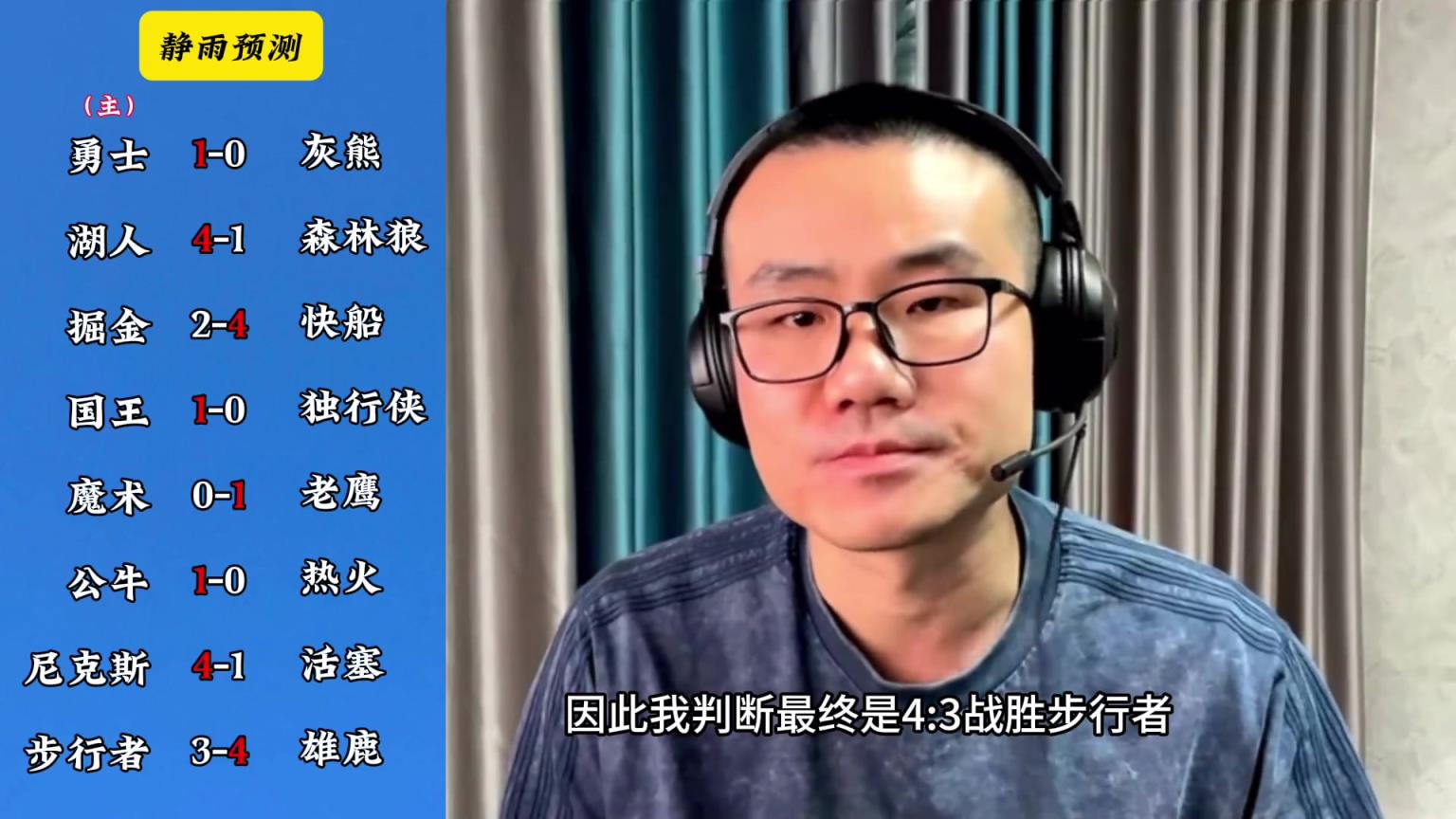 你同意嗎？靜雨對(duì)東西部季后賽球隊(duì)的預(yù)測(cè)：勇贏(yíng)熊 湖船尼鹿晉級(jí)